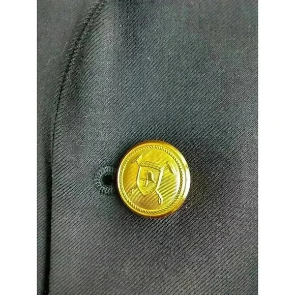 LRL Ralph Lauren Blazer Sport Coat Jacket Sz 41R Navy Blue Gold Button 100% Wool - Picture 3 of 14